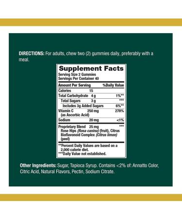 Nature's Bounty Vitamin C Gummies - 250mg Orange Flavor, 80 Count - Buy Online on GoSupps.com
