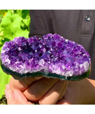 240g Natural Heart Shaped Amethyst Gemstone Quartz Cluster Crystal Specimen Beautiful Crystal Home Goods - Buy Online on GoSupps.com