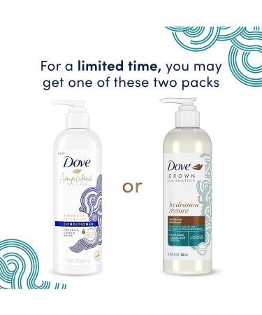 Dove Amplified Textures Coconut Milk & Aloe Hair Care Bundle - 3 Pack, 11.5 oz each - Buy Online on GoSupps.com