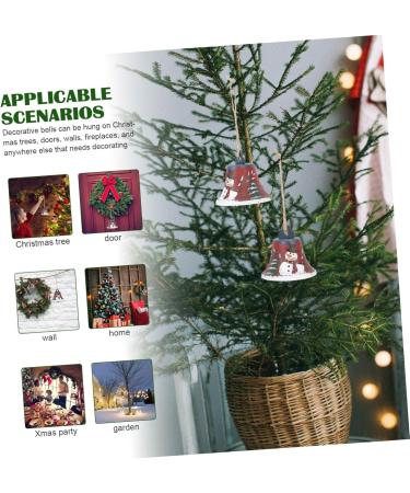 Buy Abaodam 2-St Bell Pendant - Wrought Iron Christmas Decoration - Santa & Snowman Bells - Metal Tree Bells (7x7cm Set of 2) | International Shipping Available - Buy Online on GoSupps.com