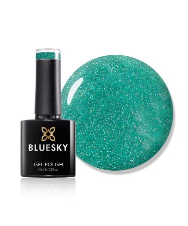 Bluesky Gel Nail Polish Seabed Pch40 Blue Glitter Light Teal 10 ml (Requires Curing Under UV LED Lamp)