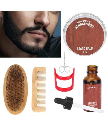 Premium Beard Care Set for Men | Professional Grooming Kit with Comb Scissors Brush & Moisturizing Oil - Buy Online on GoSupps.com