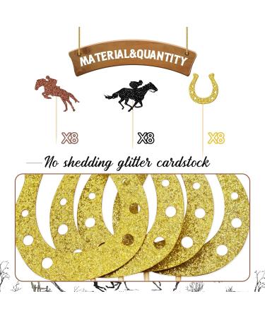 Horse Equestrian Cupcake Toppers Horseshoe Cupcake Toppers Jockey Horse Racing Cupcake Toppers Kentucky Derby Party Decorations Horse Party Supplies 24 Pcs - Buy Online on GoSupps.com
