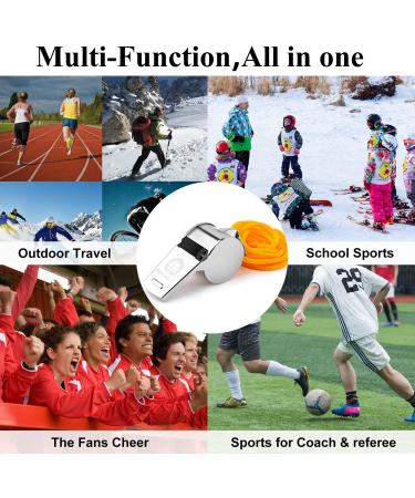 Sdmnsg-T 2 Pack Stainless Steel Sports Coach Whistles with Lanyard  Whistle Lanyard for Football Coaches and Sports Referees  Loud Crisp Sound Whistle for Kids and Audlt - Buy Online on GoSupps.com