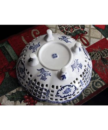 Fruit Fruit Bowl Porcelain Fruit Bowl for Kitchen Counter Chinese Retro Candy Fruit Bowl Server Ceramic Decorative Fruit Basket Decorative Fruit Basket Plates - Buy Online on GoSupps.com