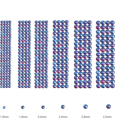 Jollin 3456 Flat Back Rhinestones Glass Pendants Gems for Nail Art 6 Sizes SS4 SS12 Blue Blaze - Buy Online on GoSupps.com