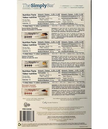 Simply Bar Classic Variety Pack - Peanut Butter Chocolate Lemon Coconut Caramel Peanut - 3 Count Each | Healthy Snack | International Shipping - Buy Online on GoSupps.com