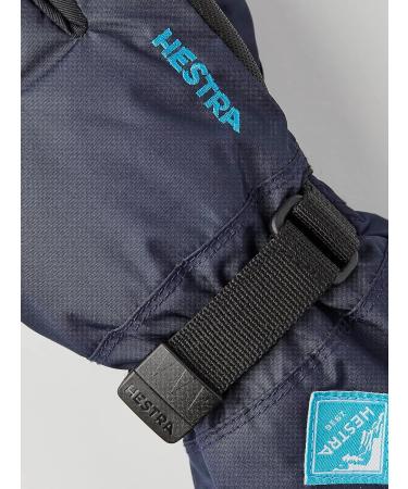 Hestra Gauntlet CZone Junior Glove | Waterproof & Insulated Kids Gloves for Winter - Dark Navy/Turquoise, Size 5 - Buy Online on GoSupps.com