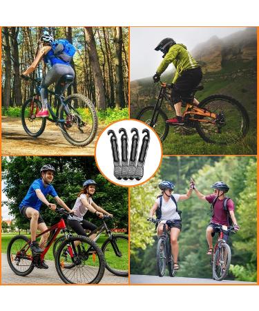 HZJD Bike Tire Levers Set - Professional Design for Easy Tire Changing, Smooth & Safe, Snap Together for Storage - 4PCS, Black - Buy Online on GoSupps.com
