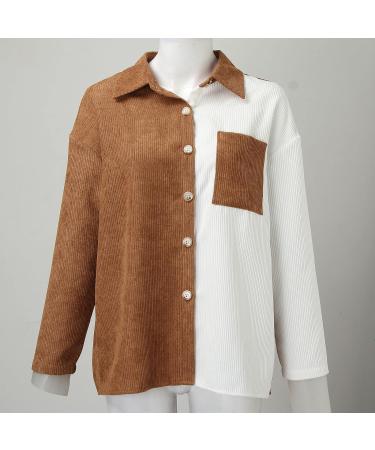 Gefomuofe Blouse Women's Loose Tunic Large Sizes Pullover Tops Long Blouse Shirt Summer Shirt Blouse Button Down Shirts Tunic Casual V-Neck Tops Elegant Plain Office Blouses Office Shirt Brown 3XL - Buy Online on GoSupps.com