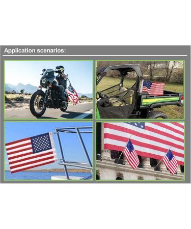 Boat Flag Pole Clips with Carabiner Clamp for Grommet Flag Mounts  Stainless Steel Pole Clips Carabiner Clips  For Flag Poles 0.75 to 1.2 Inch in Diameter  Easy to Use  2 Pack (Flag and Pole Not Included) 2 Pack silver - Buy Online on GoSupps.com