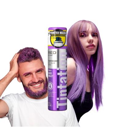 KISS Temporary Hair Color Spray - One Day Instant Fast-Drying Washable Hair Dye for Halloween Party DIY Cosplay Hair Styling (Vivid Violet)