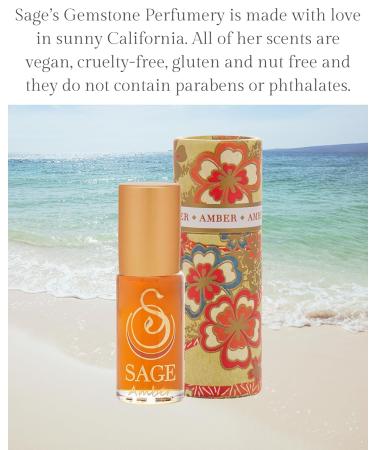 Amber Perfume Oil Roll-On by Sage- 1/8 oz Vegan & Cruelty-Free Earthy Scent Amber Blood Orange Musk - Buy Online on GoSupps.com