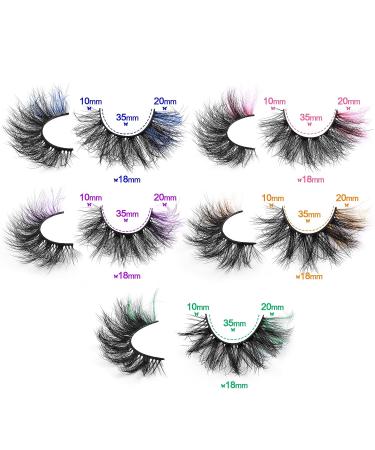 ALPHONSE 20MM 5D High Volume Color False Lashes - 10 Pairs - Buy Online on GoSupps.com