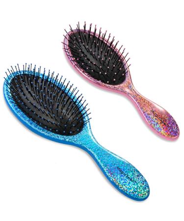 MagicSpell Pro 2 Brush Set - Shiny Blue & Pink - For All Hair Types | Buy Now - Buy Online on GoSupps.com