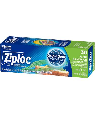 Ziploc XL Snack and Sandwich Bags for On-The-Go Freshness Grip 'n Seal Technology for Easier Grip Open and Close 30 Count XL (30 Count) Bags - Buy Online on GoSupps.com