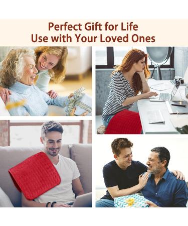 2023 Newest Large Electric Heating Pad for Cramps - 12x24 Red, 6 Temp Levels, Auto Shut Off - Back, Neck, Shoulders, Menstrual Pain Relief - Buy Online on GoSupps.com