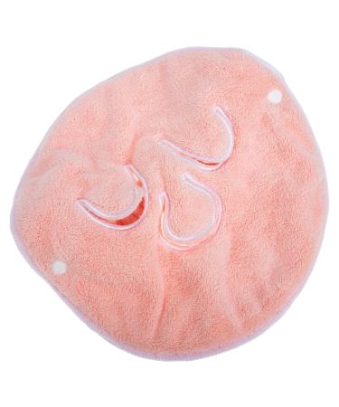 Ciieeo Serviette Masque Visage en Polaire Corail Sangle Amovible Trois Trous pour Soin du Visage et Relaxation Faciale R utilisable