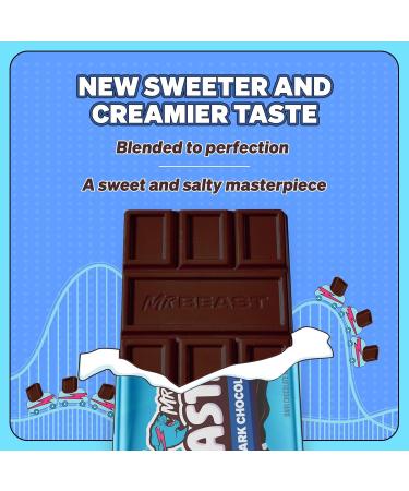 Feastables MrBeast Dark Chocolate Sea Salt Bar 60g (Pack of 2) Bundle With Snack Scout Lunch Bag - Buy Online on GoSupps.com