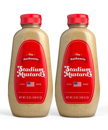 The Authentic Stadium Mustard. From Cleveland's Famed Municipal Stadium. A Tailgate Party Must Have! This Spicy Brown Mustard is the Classic Condiment for Hot Dogs and Hamburgers. Gluten Free, Sugar Free, Kosher, Fat Free 12oz (Pack Of 2)