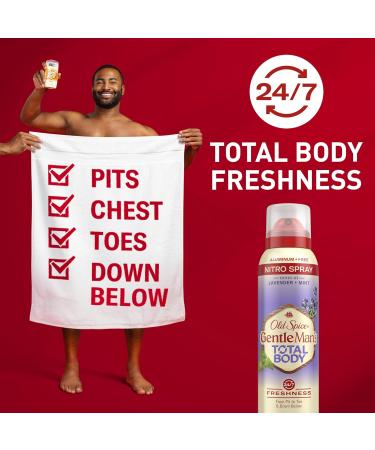 Old Spice Whole Body Deodorant for Men Total Body Deodorant Lavender + Mint Aluminum Free Deodorant Spray for 24/7 Freshness // Dermatologist Tested Whole Body Deodorant 3.5 oz - Buy Online on GoSupps.com