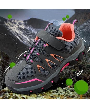 Hawkwell Kids Outdoor Hiking Shoe - Little Kid Size 1 - Grey/Orange - Buy Online on GoSupps.com