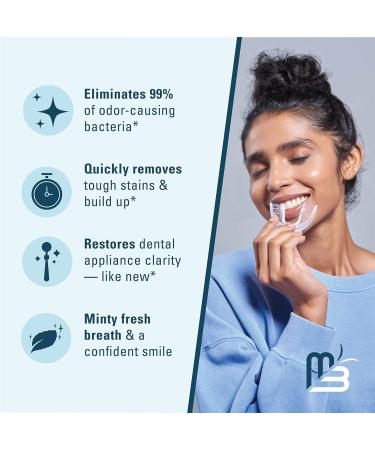 M3 Naturals Retainer Cleaner Tablets and Denture Bath Case - 4 Month Supply - Buy Online on GoSupps.com