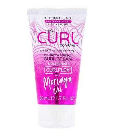 The Curl Company Enhance & Perfect Curl Cream (50ml Travel Size Mini) - Activates & Elongates Curls Adds Shine to Hair Professionally Formulated with Nourishing Moringa Oil Cruelty Free 50 ml