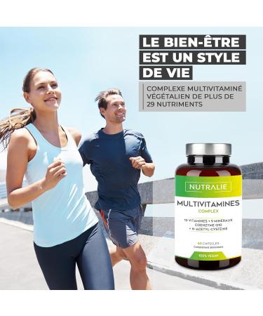MULTIVITAMINS and Minerals - Multi Complete Vitamins for Adults Men and Women - Vitamins A B C D E K Zinc Magnesium Biotin and Q10 | 60 Organic Vegan Capsules NUTRALIE - Buy Online on GoSupps.com