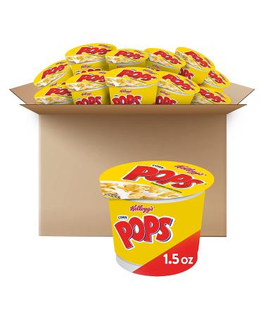 Kellogg's Corn Pops Breakfast Cereal Cups Kids Snacks Cereal Cups to Go Original 18oz Case (12 Cups) - Buy Online on GoSupps.com