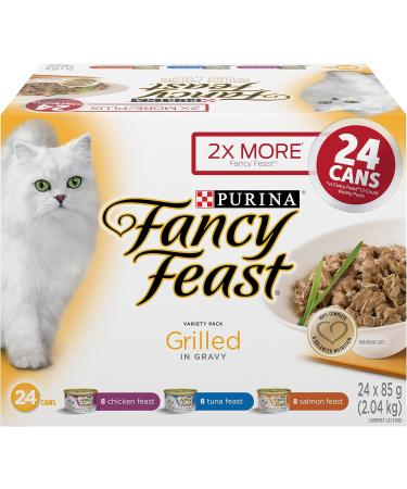 Fancy Feast Wet Cat Food Grilled Variety Pack 85 g Cans & Fancy Feast Wet Cat Food Assorted P t Variety Pack 85 g & Fancy Feast Wet Cat Food Gravy Lovers Variety Pack 85 g - Buy Online on GoSupps.com
