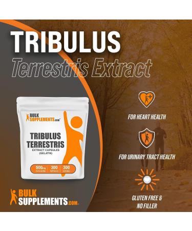 BulkSupplements Tribulus Terrestris Extract Capsules - 300 Count, Gluten Free - Herbal Supplement - Buy Online on GoSupps.com