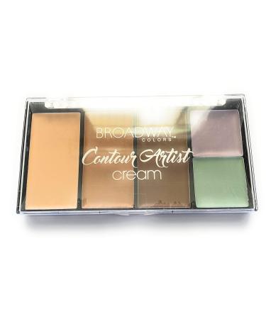 Broadway Colors (1) Contour Artist Cream - Cream Contour Kit - BCK01 Light/Medium - Net Wt. 0.098 oz. x 3 Contour Creams - 0.052 oz. x 2 Color Collector Creams