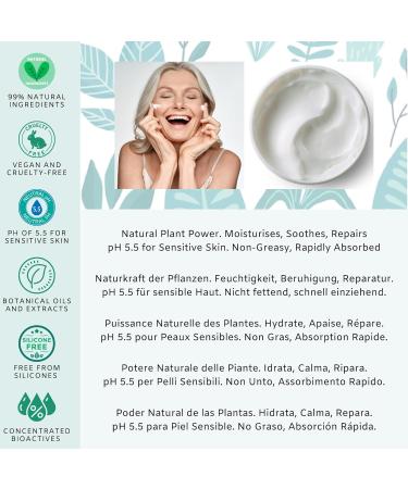Verdebleu - 99% Natural - Facial Moisture Cream - Rosehip Green Tea Lavender. Face Moisturiser to Soothe Nourish and Hydrate Dry Skin. pH 5.5 Sensitive Skin. 100 g. - Buy Online on GoSupps.com