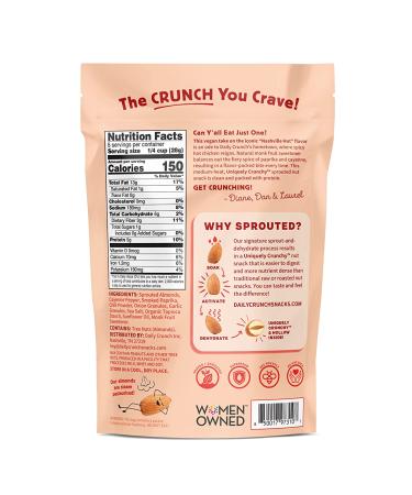 Sprouted Nashville Hot Almonds 5oz (Pack of 2) - Crunchy, Keto-Friendly, Vegan Snack - Buy Online on GoSupps.com