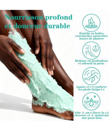 Gommage Corps & Pieds Naturel au Sel Marin Arbre Th & Menthe Poivr e Exfoliant Hydratant pour Peau S che Talons & Callosit s Soin Lissant Naturel 300g - Buy Online on GoSupps.com