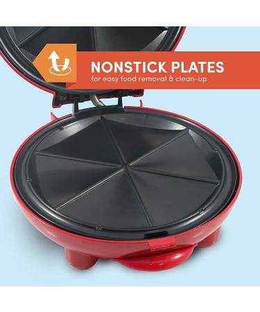 Elite Gourmet EQD413 Non-Stick Electric Quesadilla Maker 6-Wedge Easy-Slice Grilled Cheese 8 Inch Red - Buy Online on GoSupps.com