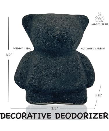 Chada Magic Bear: Natural Activated Charcoal Deodorizer & Air Freshener Chemical-Free Odor Eliminator for Home & Smoke Smell Absorption 280g - Buy Online on GoSupps.com