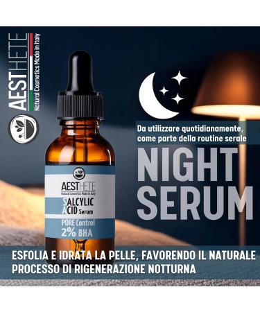  Aesthete AESTHETE Nocturne Salicylic Acid Serum 2% | Anti-Imperfection Gel Face Scrub for Oily and Combination Skin | For Enlarged Pores Pimples Blackheads Acne Teenagers Men Women | 100 ml - Buy Online on GoSupps.com