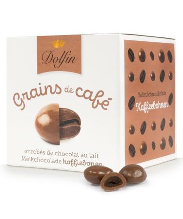 Dolfin whole milk coffee beans - delicious balls with a roasted coffee bean and creamy covering made of chocolate - Premium chocolate gifts - made in Belgium 115 g of coffee beans 115 g - Buy Online on GoSupps.com