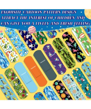 Kids Bandages Bulk - 240 Pcs Cute Cartoon Waterproof Bandages for Boys & Girls | Flexible, Breathable Strips for Children, Toddlers - Funny Designs - Buy Online on GoSupps.com
