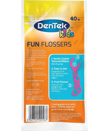 Dentek Children's Dental Floss with Holder - 6 Pack 240 Total Flossers | International Shipping Available - Buy Online on GoSupps.com