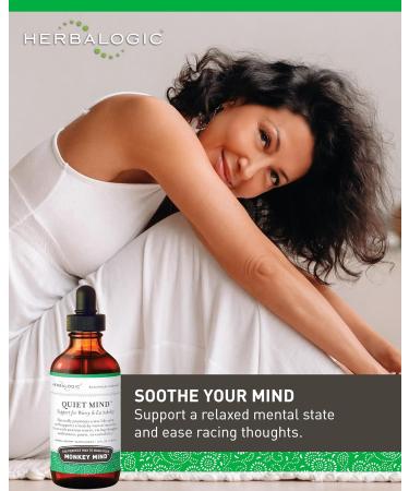 Herbalogic - Quiet Mind Liquid Herb Drops - Non-Sedating Promotes a Feeling of Zen-like Calm - Eases Anxious Worry and Panicky Mood - Based on the Traditional Chinese Formula Gui Pi Tang - 4 Fl. Oz. 4 Fl Oz (Pack of 1) - Buy Online on GoSupps.com