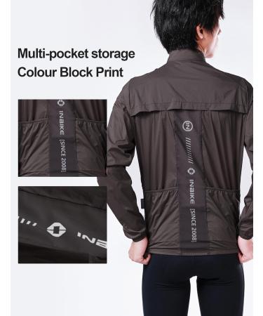 INBIKE Light Windproof Jacket - Reflective Breathable Cycling & Running Gear for Men & Women | Summer Sports Outdoor XXL Brown - Buy Online on GoSupps.com