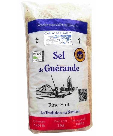 Sel De Guerande Celtic Sea Salt Fine 1000g (1kg) Eco Packaging