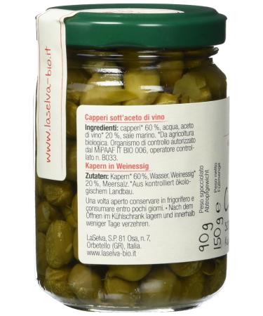 Buy La Selva Organic Capers in Vinegar 6 Pack (6 x 150g) | International Shipping Available - Buy Online on GoSupps.com