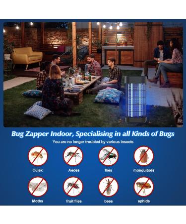 EUQQU 22W Mosquito Trap - Effective Insect Killer for Indoor & Outdoor Use | UV Light Electric Fly Trap for Bedroom Kitchen Garden Patio - Non-Toxic & Covers 100  - Buy Online on GoSupps.com