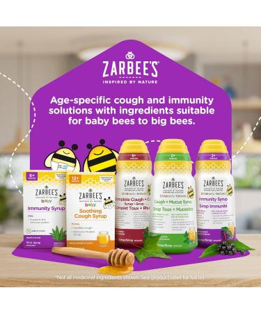 Zarbee's Baby Immunity Syrup Zinc Honey-Free Immune System Support Sweetened with Agave 59 mL - Buy Online on GoSupps.com