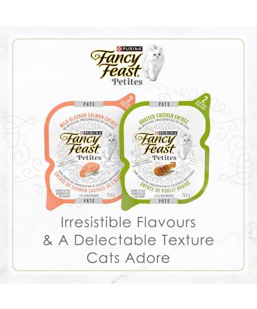 Fancy Feast Petites Wet Cat Food Pate Collection Variety Pack 3 Flavours - 79.4 g x 24 Tray (24 Pack) Pate Variety 24 - Buy Online on GoSupps.com