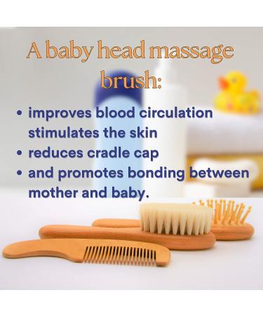 Wooden Baby Comb and Brush Set for Gentle Baby Care - Newborns to Toddlers - Buy Online on GoSupps.com